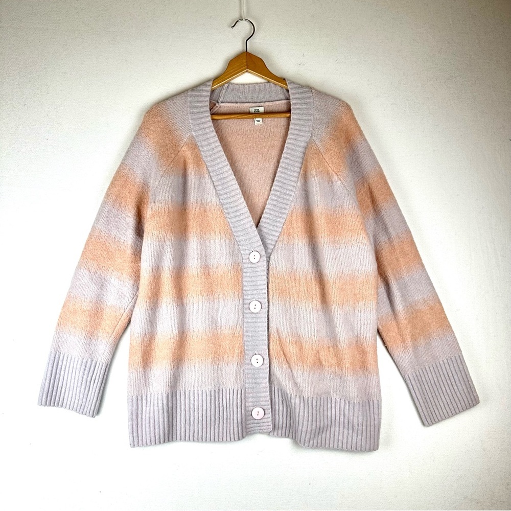 River Island V-Neck Ombre Button Down Cardigan Sweater Pastel